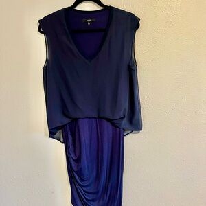 ANDB Navy High Low Dress